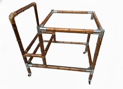 Barra de madera y bronce, atribuida a William Billy Haines Barra de madera y bronce, atribuida a William Billy Haines