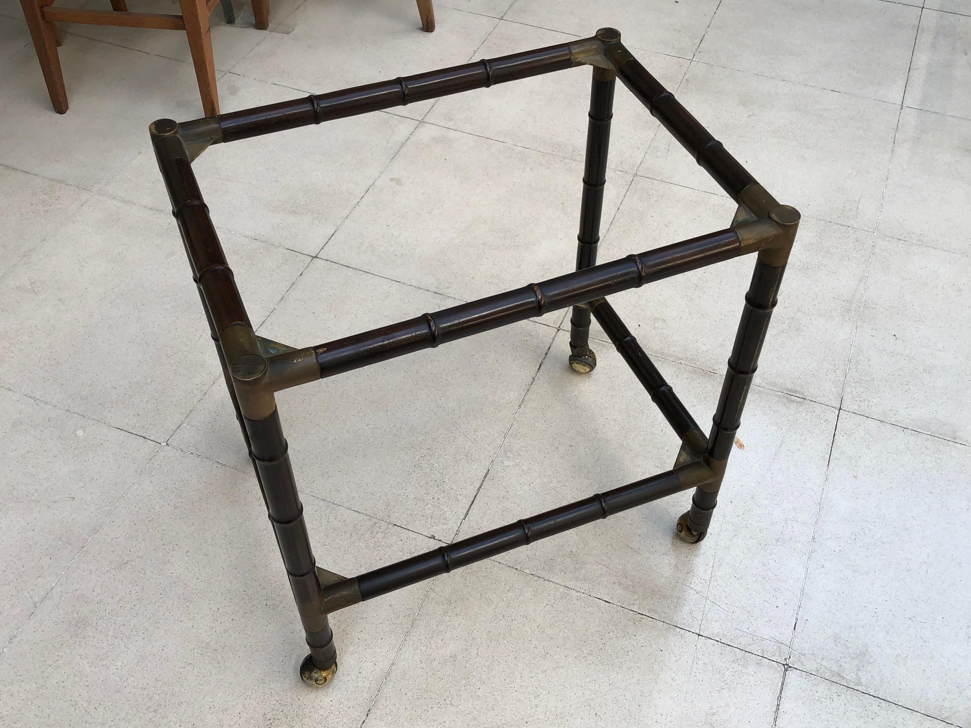 Bar with Wood and Bronze For Sale 1