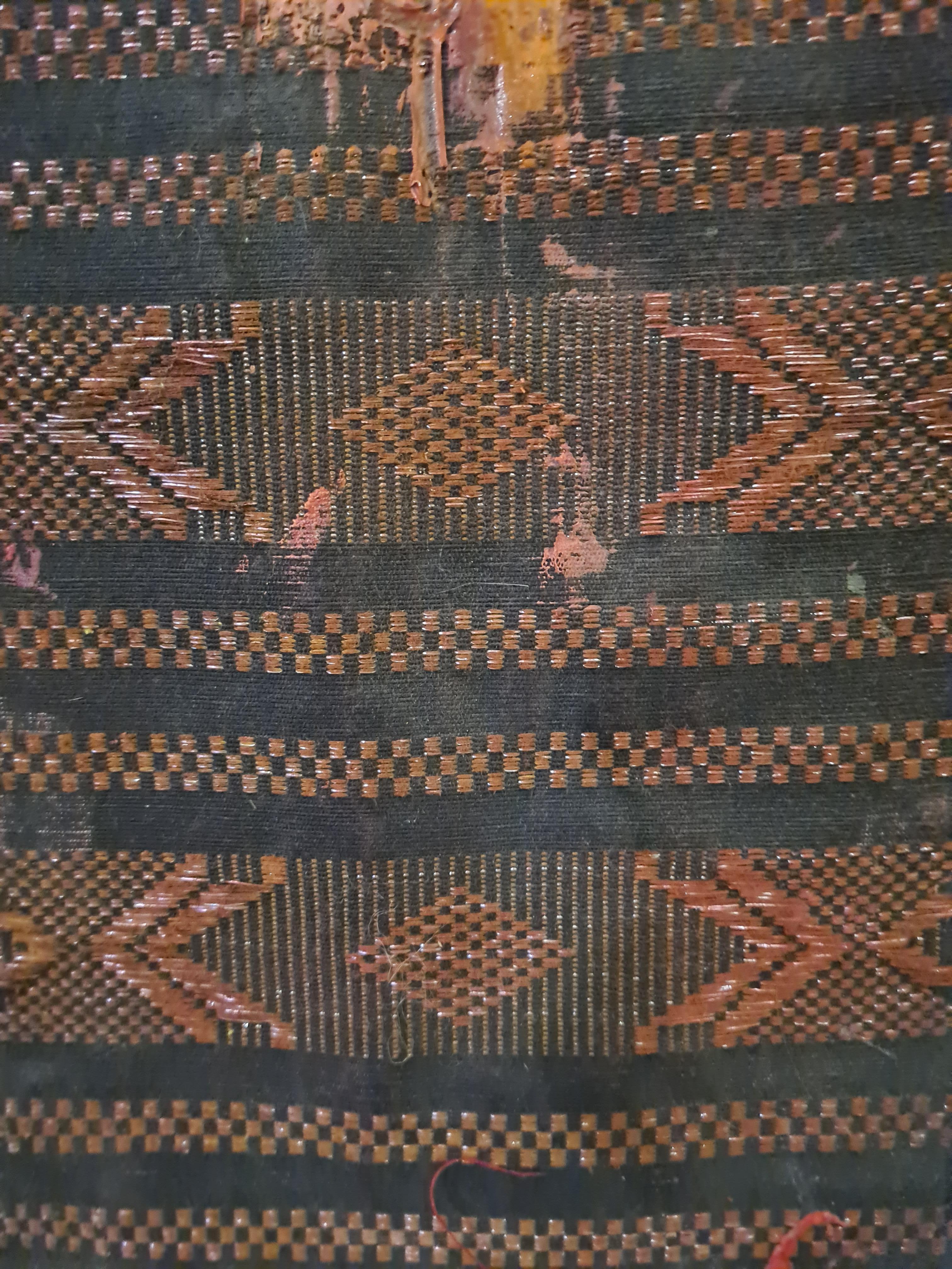 Montaje abstracto de cuatro paneles en técnica mixta, arte outsider africano, senegalés. en venta 4