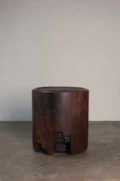 Bara Teak Wood & Metal Patina Dark Brown Coffee Table by Mary Verspoor