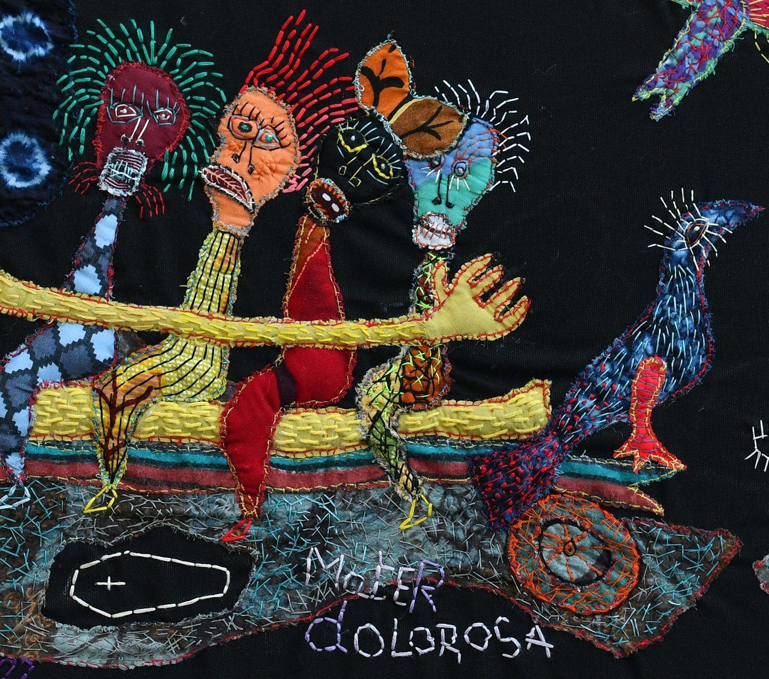 Mater dolorosa Barbara d'Antuono arte del siglo XXI arte textil haití arte outsider - Art Arte marginal de Barabara d'Antuono