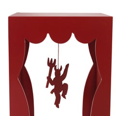 “Baracca e Burattini” Red Contemporary Stool, Spain, 2025