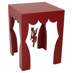 “Baracca e Burattini” Red Contemporary Stool, Spain, 2025