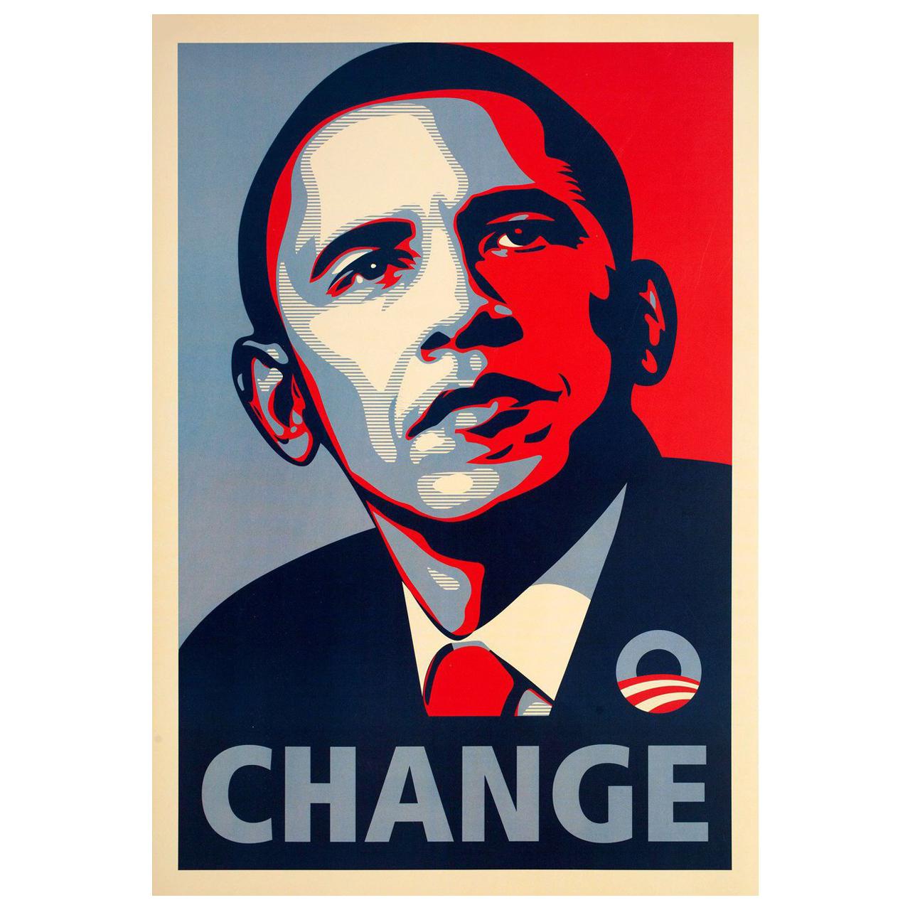 Barack Obama Change 2008 U.S. Mini Poster