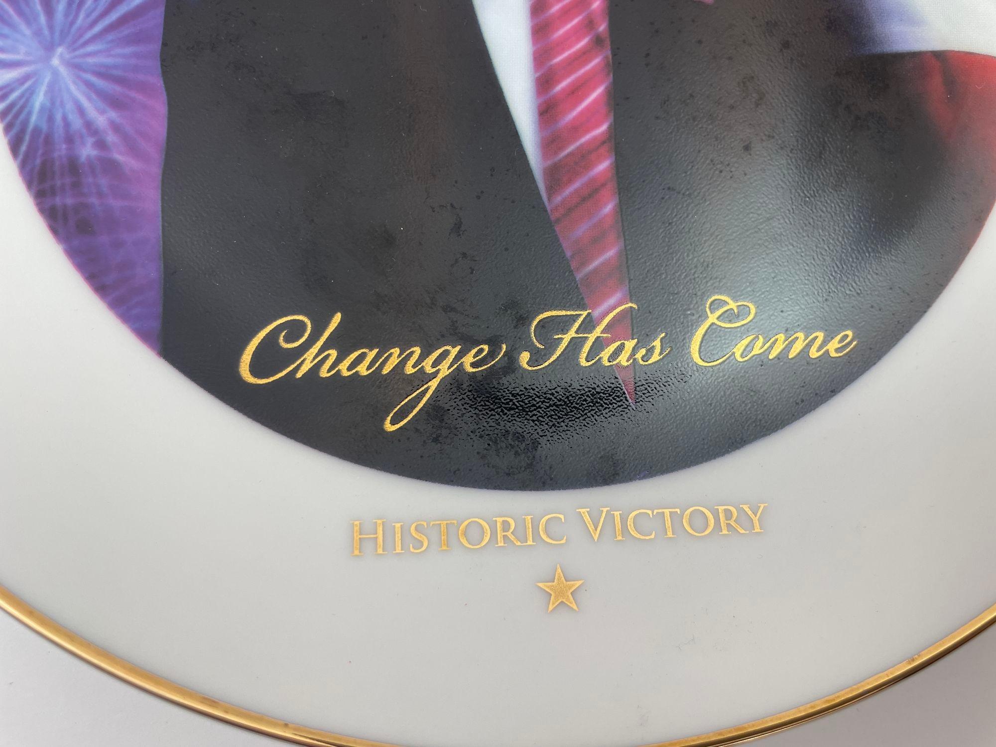 Piatto da collezione della vittoria storica di Barack Obama Edizione limitata 2008 in vendita 4