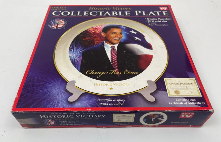 Barack Obama Historic Victory Collectible Plate Limited Edition