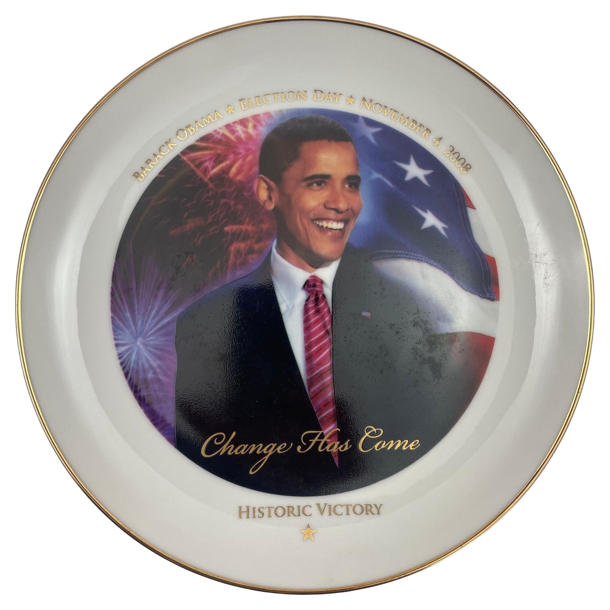 Barack Obama Historic Victory Collectible Plate Limited Edition 2008