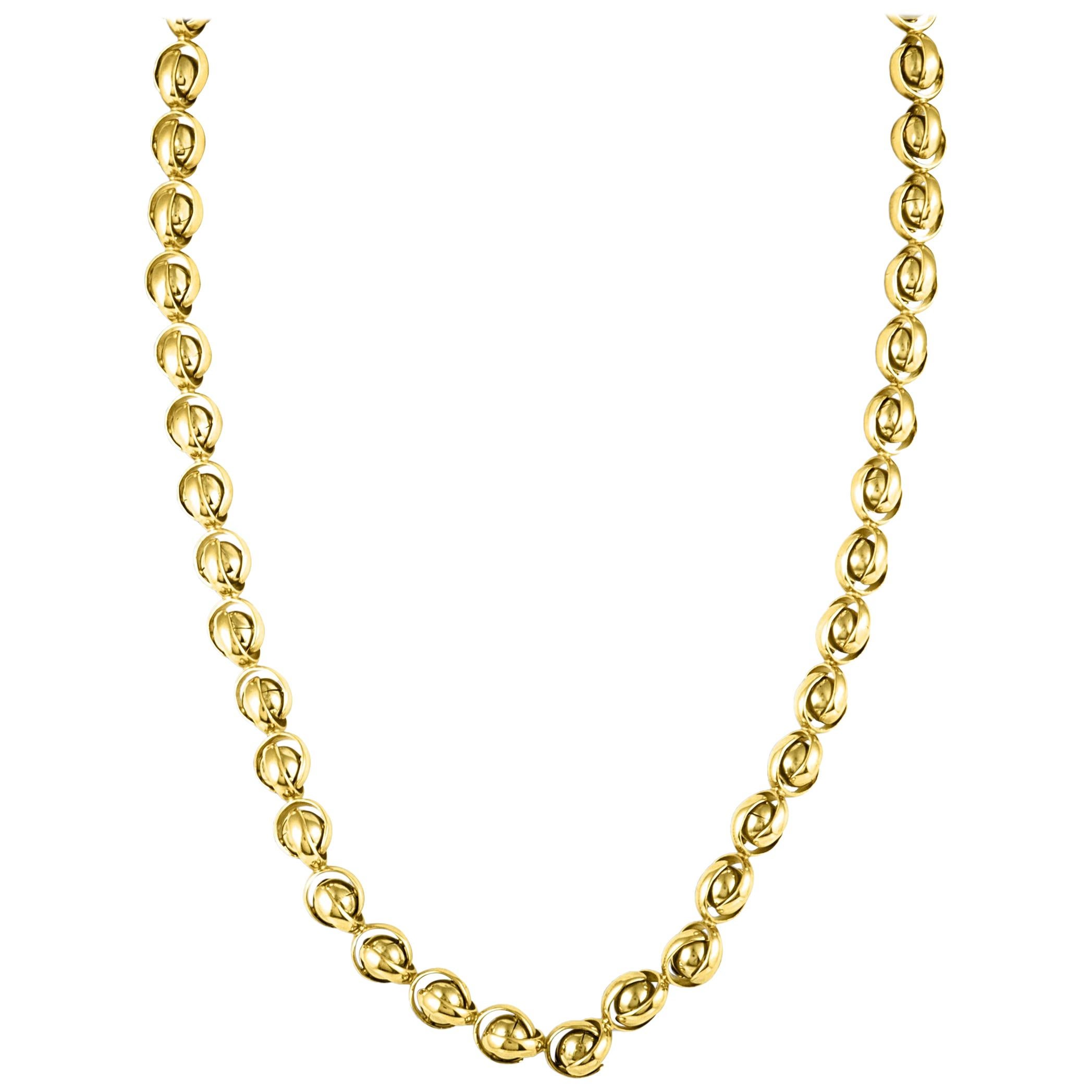Baraka 14 Karat Yellow Gold Beaded Necklace