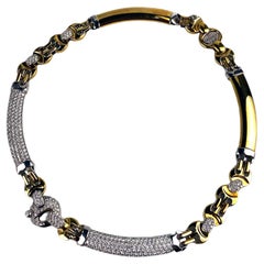 Baraka Halskette aus 18 Karat Gold mit 6,50 Karat Diamanten