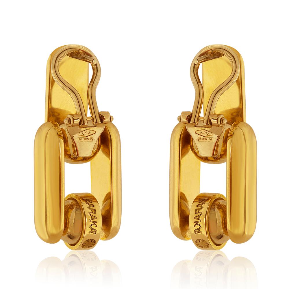 Donna Orecchini Baraka in oro giallo 18 carati in vendita