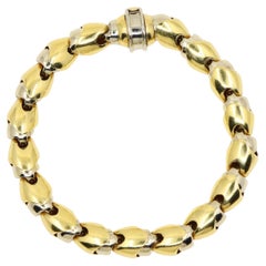 BARAKA 18K Yellow 
White Gold Link Bracelet