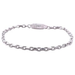 Baraka Brev 18 Karat White Gold Chain Link Bracelet