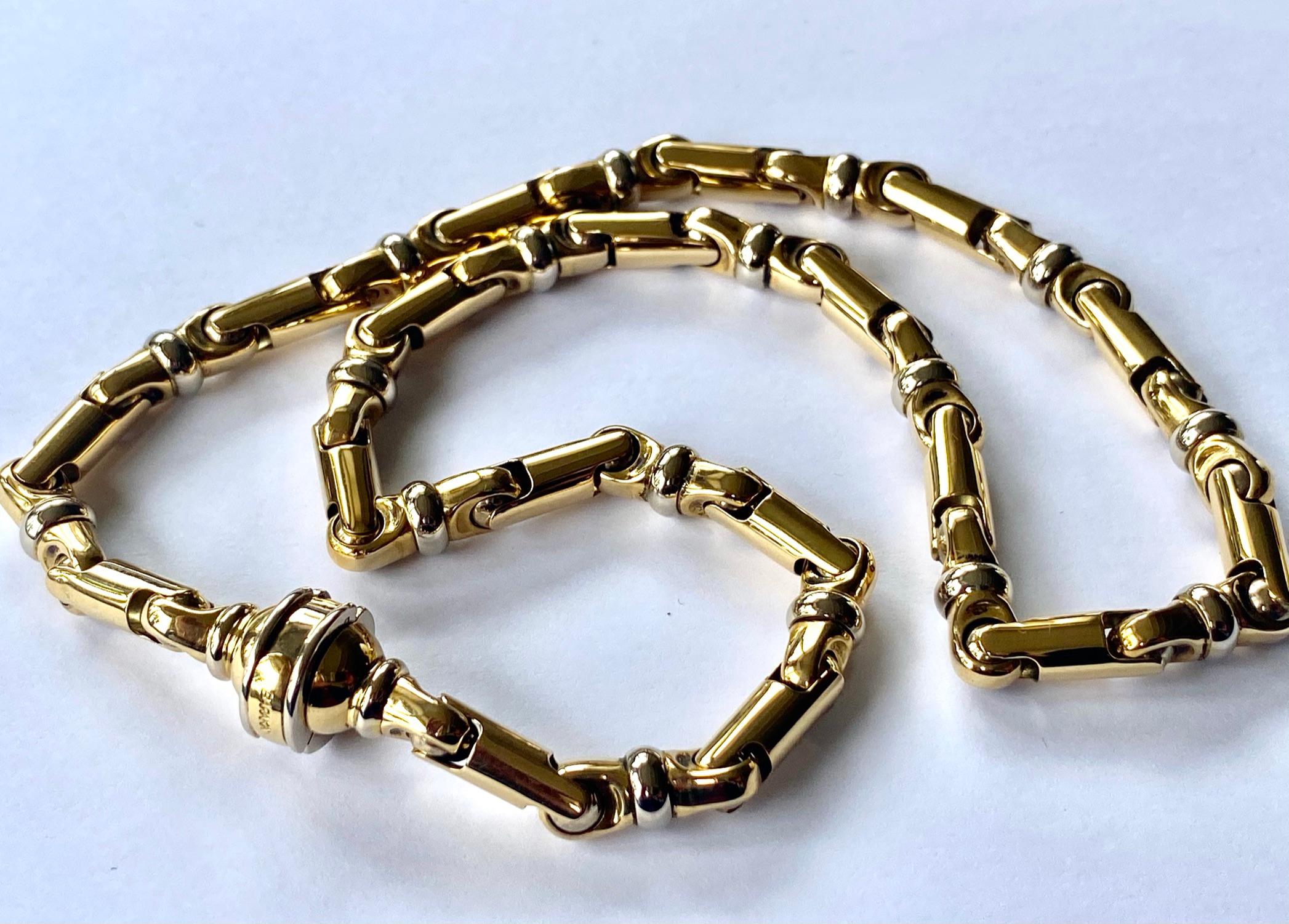Baraka, Chain, Yellow Gold and White Gold Massieve In New Condition In Heerlen, NL