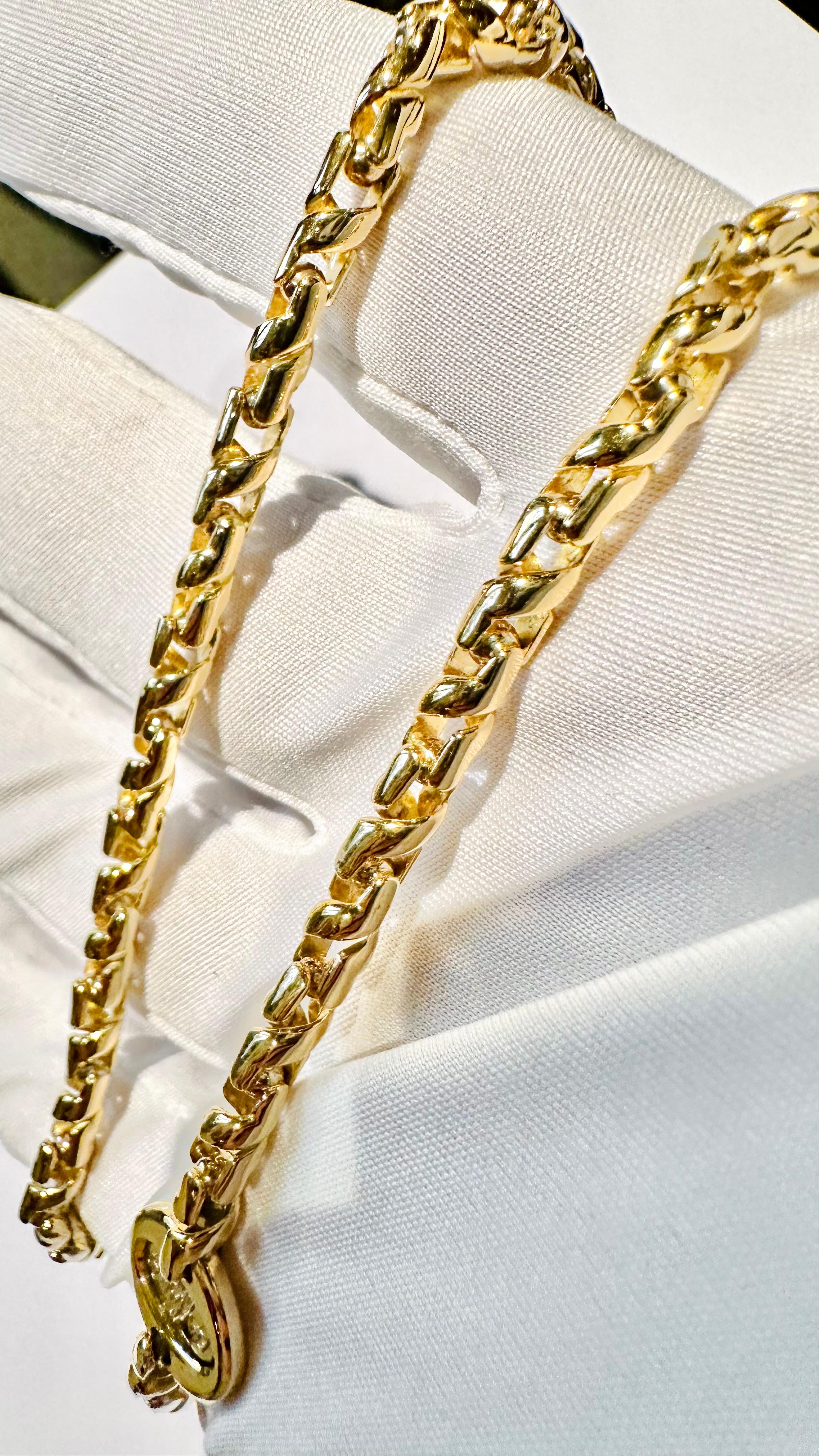 Women's or Men's Baraka: Men's Necklace 18kt Yellow Gold - The Excellence of Italian Craftsmanship For Sale