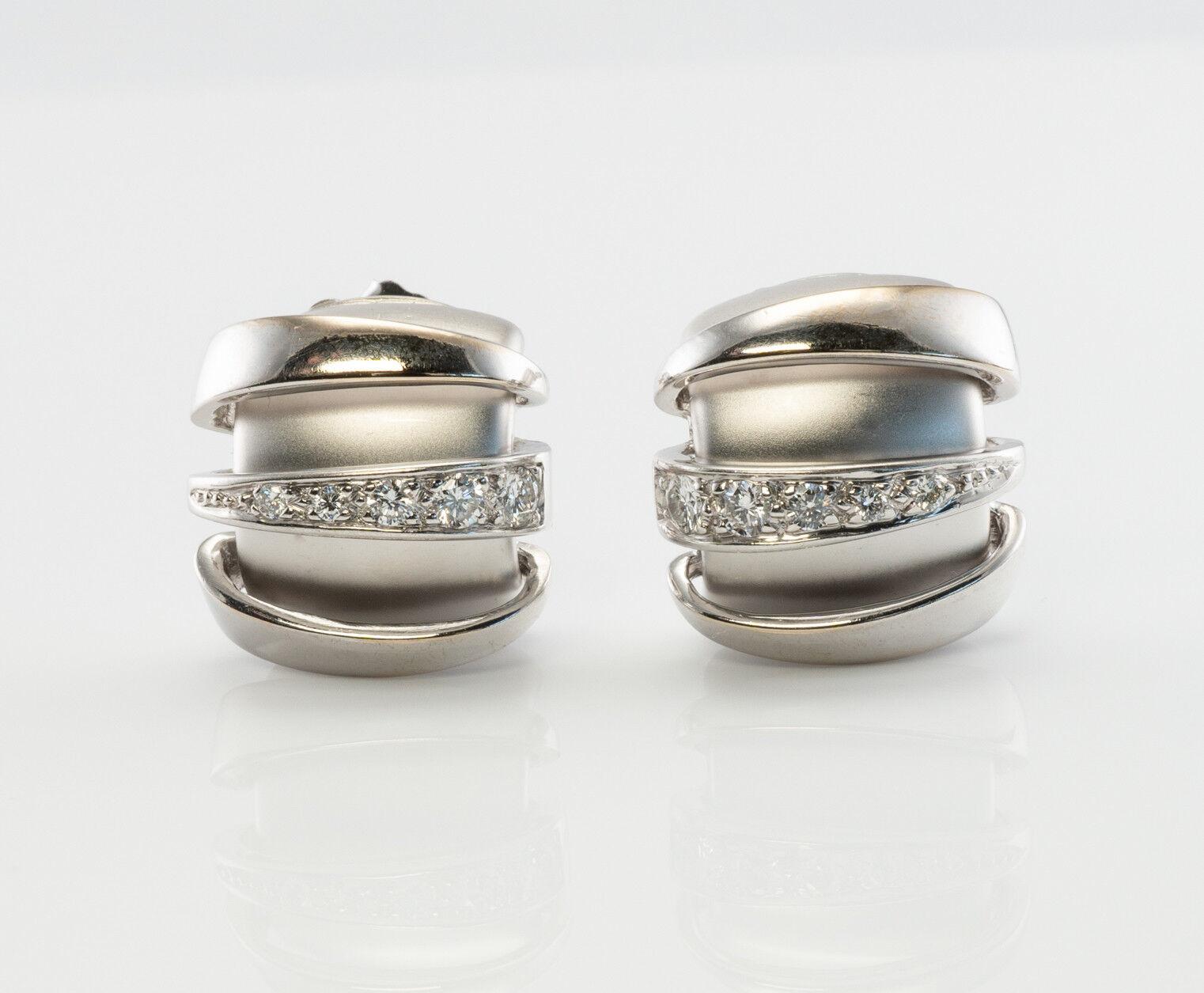 Women's Baraka Diamond Pendant Earrings Set 18K White Gold For Sale