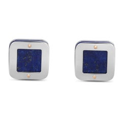 Gemelos Baraka Lapislázuli Forma Cuadrada Oro Blanco y Oro Rosa 18K