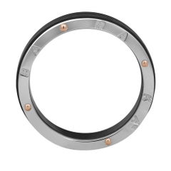 Baraka Ritmika Mens Ring AN211461BRGR 18K White Rose Gold Steel Black PVD 11.25