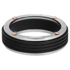 Anillo para caballero Baraka Ritmika AN211461BRGR Oro rosa blanco de 18 quilates Acero PVD negro 11,25