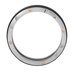 Baraka Ritmika Anello Uomo AN211461BRGR Oro Bianco e Rosa 18K Acciaio Nero PVD SZ14