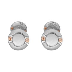 Gemelos Baraka Forma Redonda Oro Blanco y Oro Rosa 18K