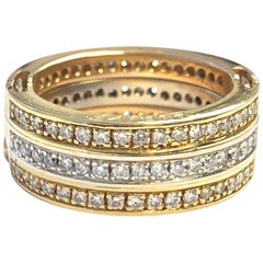 Baraka Tri Color Gold Diamond Convertible Band Ring