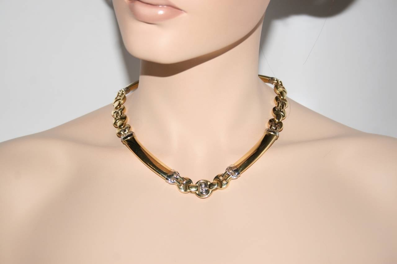 Baraka - Collier ras du cou en or bicolore 18k Unisexe en vente