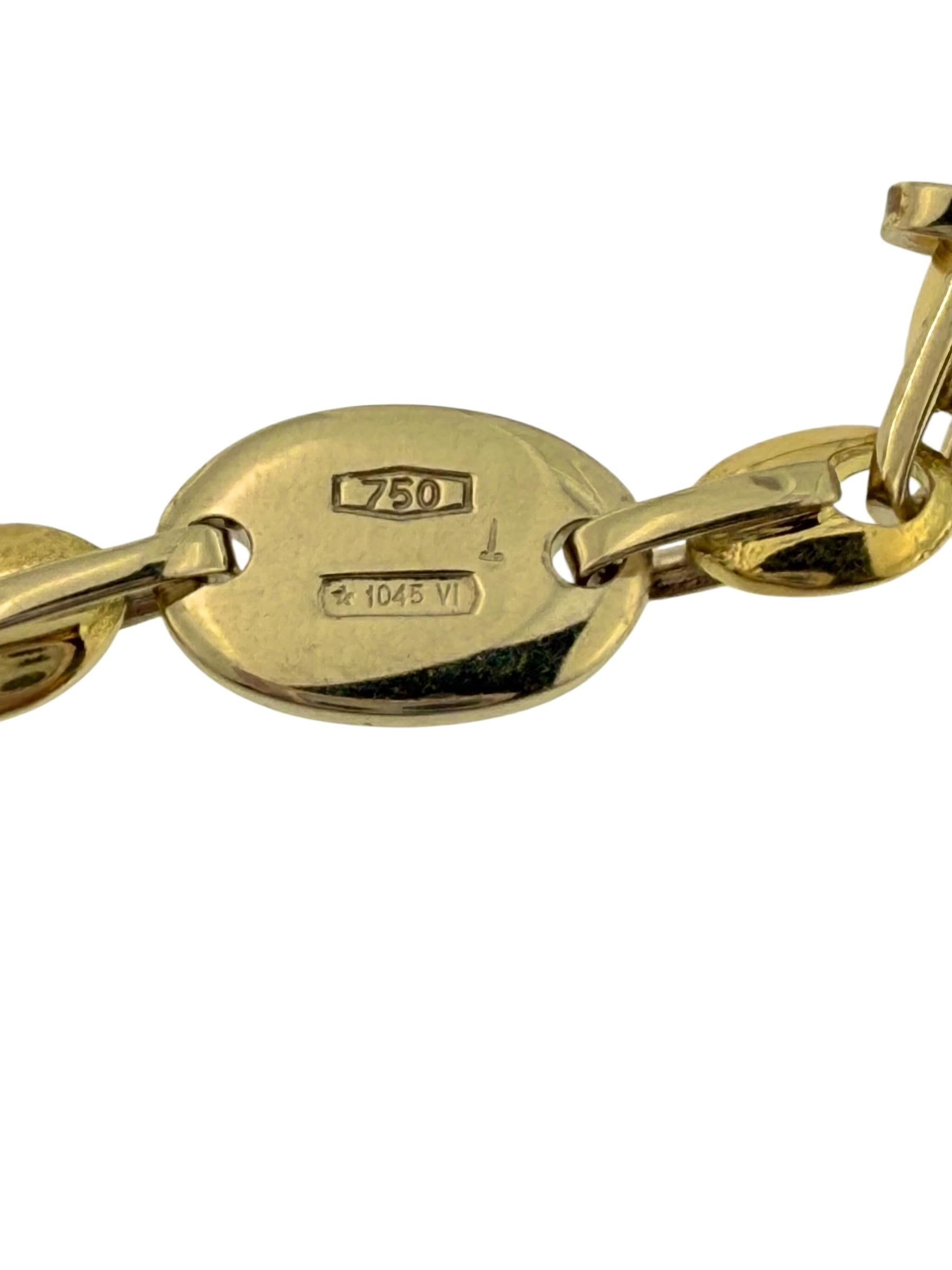 Baraka Yellow and White Gold Chain Necklace In Good Condition For Sale In Esch sur Alzette, Esch-sur-Alzette