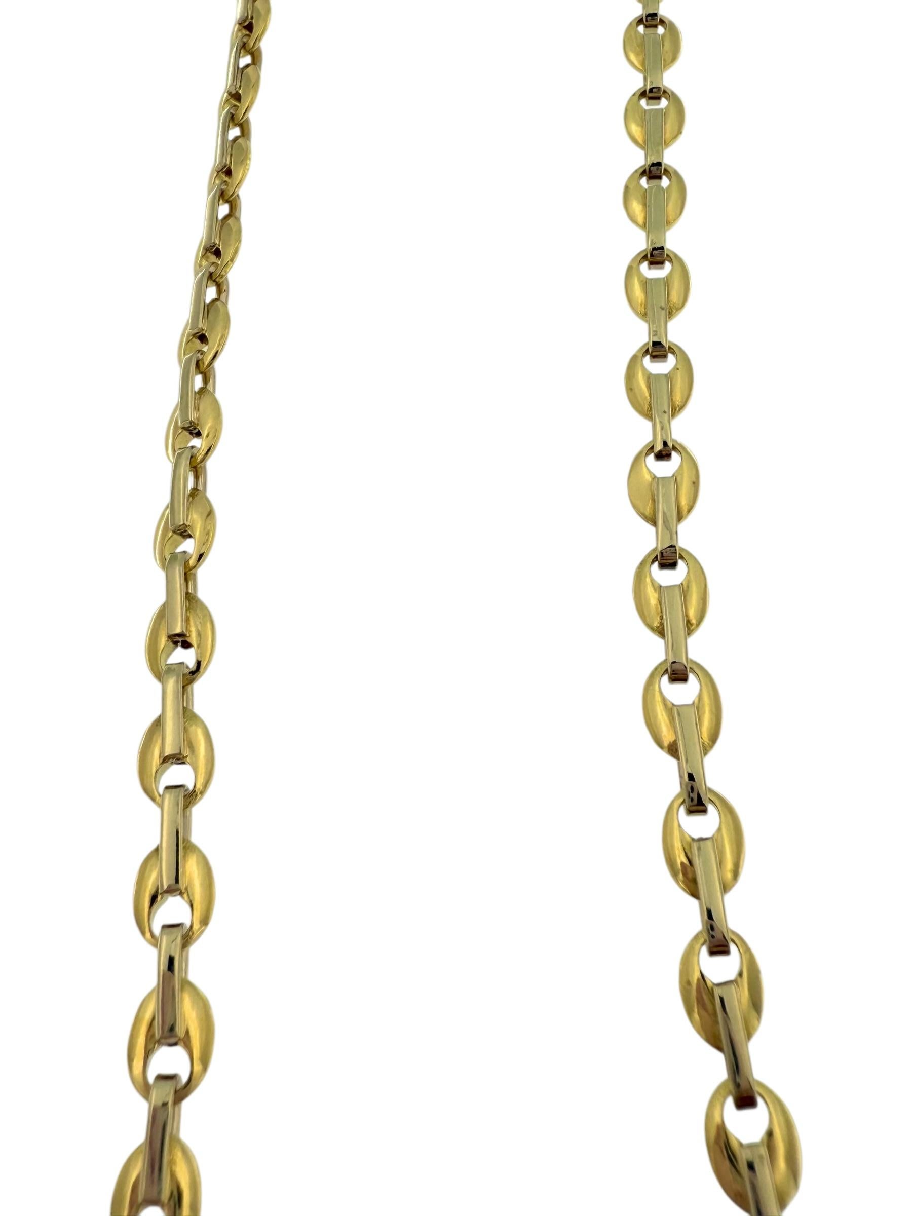 Baraka Yellow and White Gold Chain Necklace For Sale 1