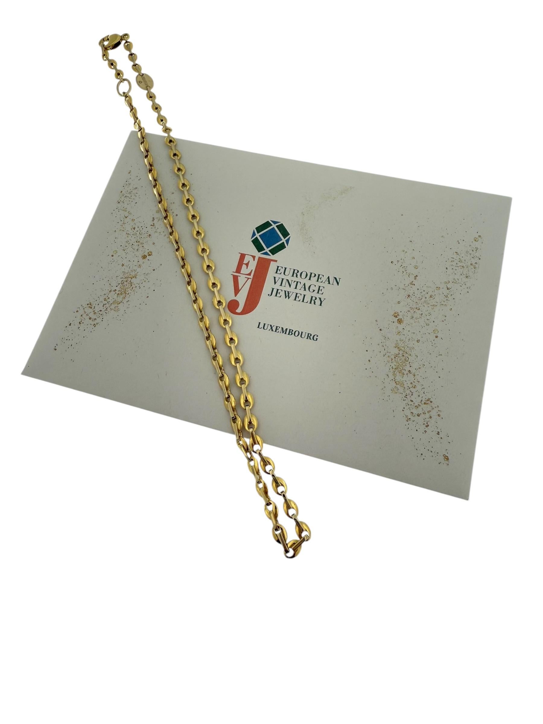 Baraka Yellow and White Gold Chain Necklace For Sale 3