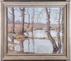 Vintage Barbara A Sewell - Mid 20th Century Oil, Stark Reflections
