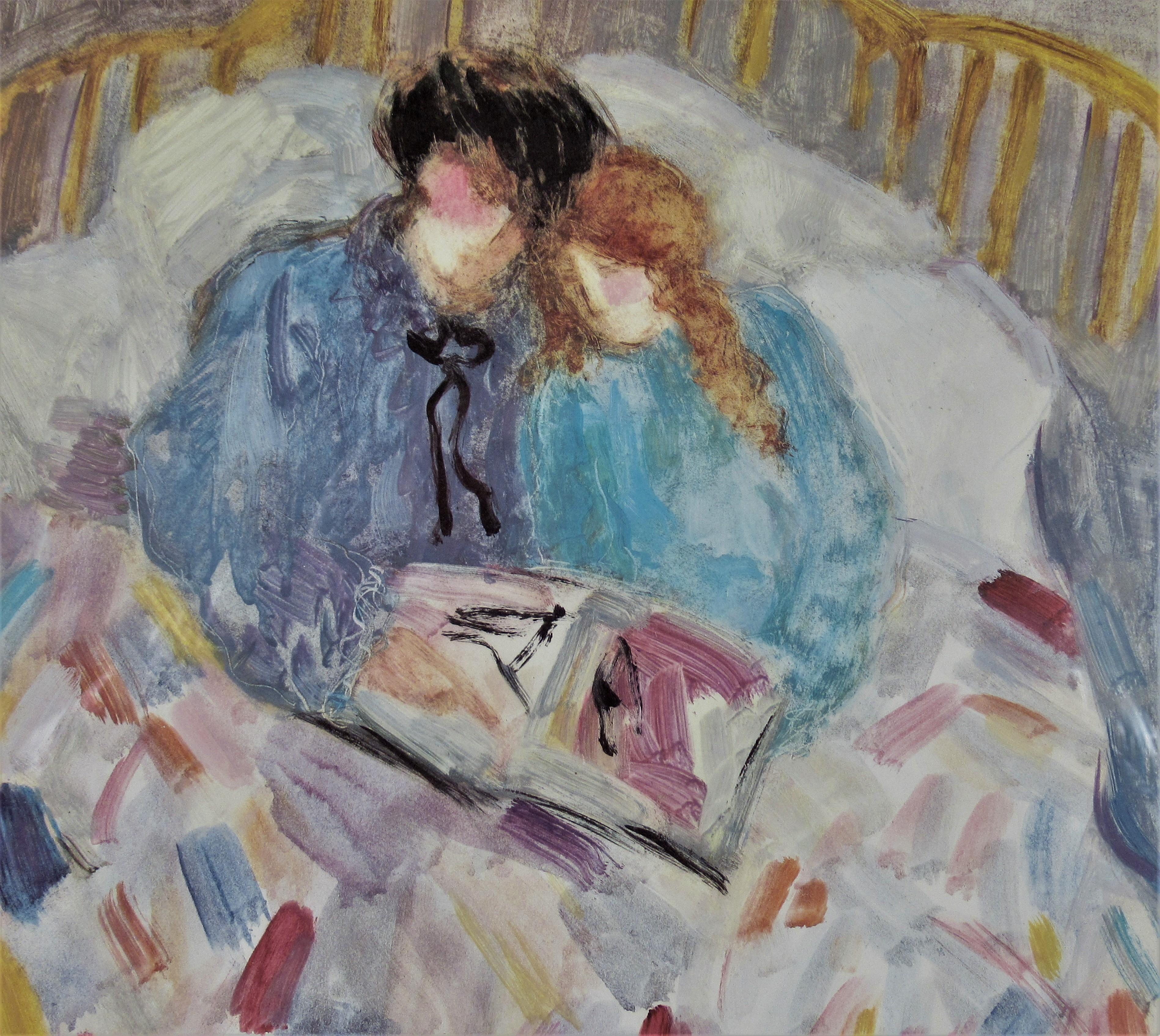 Coppia che legge - Print Moderno di Barbara A. Wood