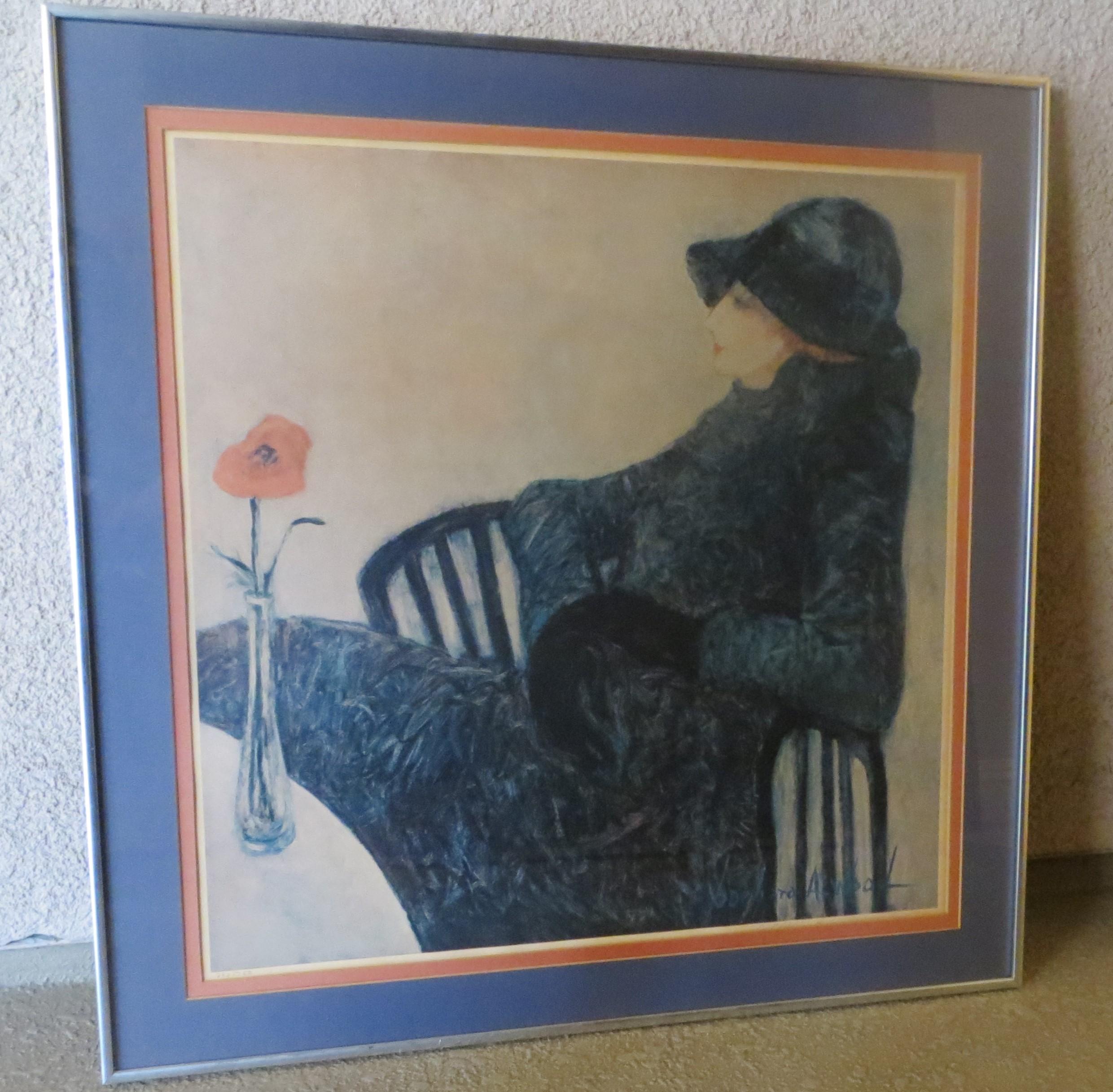 Litografia firmata e numerata 237/750 "Lady Wellington" di Barbara A. Wood L'artista americana Barbara A. Wood da bambina era soggetta a malattie e passava la maggior parte del tempo a dipingere o a fare schizzi da sola nella sua stanza. È stata