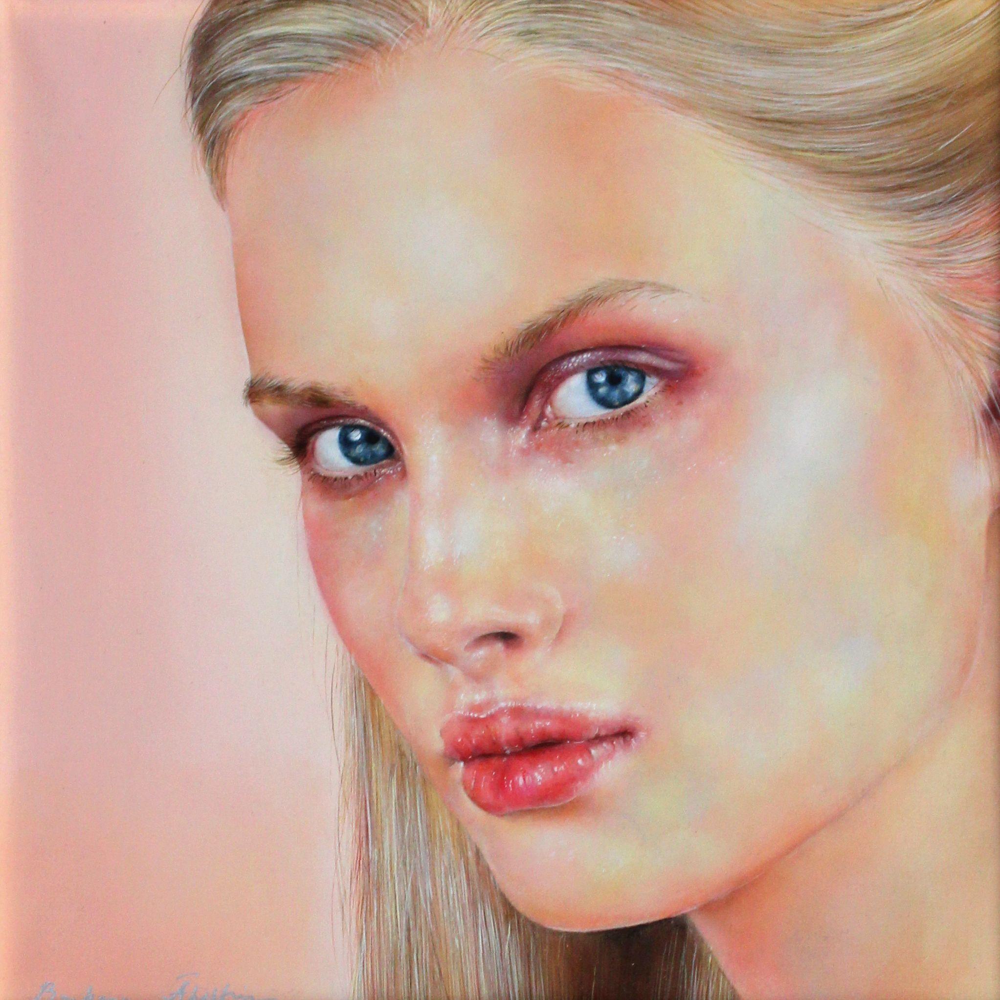 Barbara Abeltina  Portrait Painting - Unbearable Lightness of Being. 2019, canvas, oil, 25x25 cm