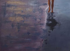 Footprints in the Sand, Painting, Oil on Canvas