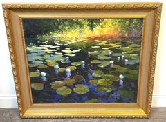 Barbara Applegate (American, b. 1954) Impressionist Water Lilies