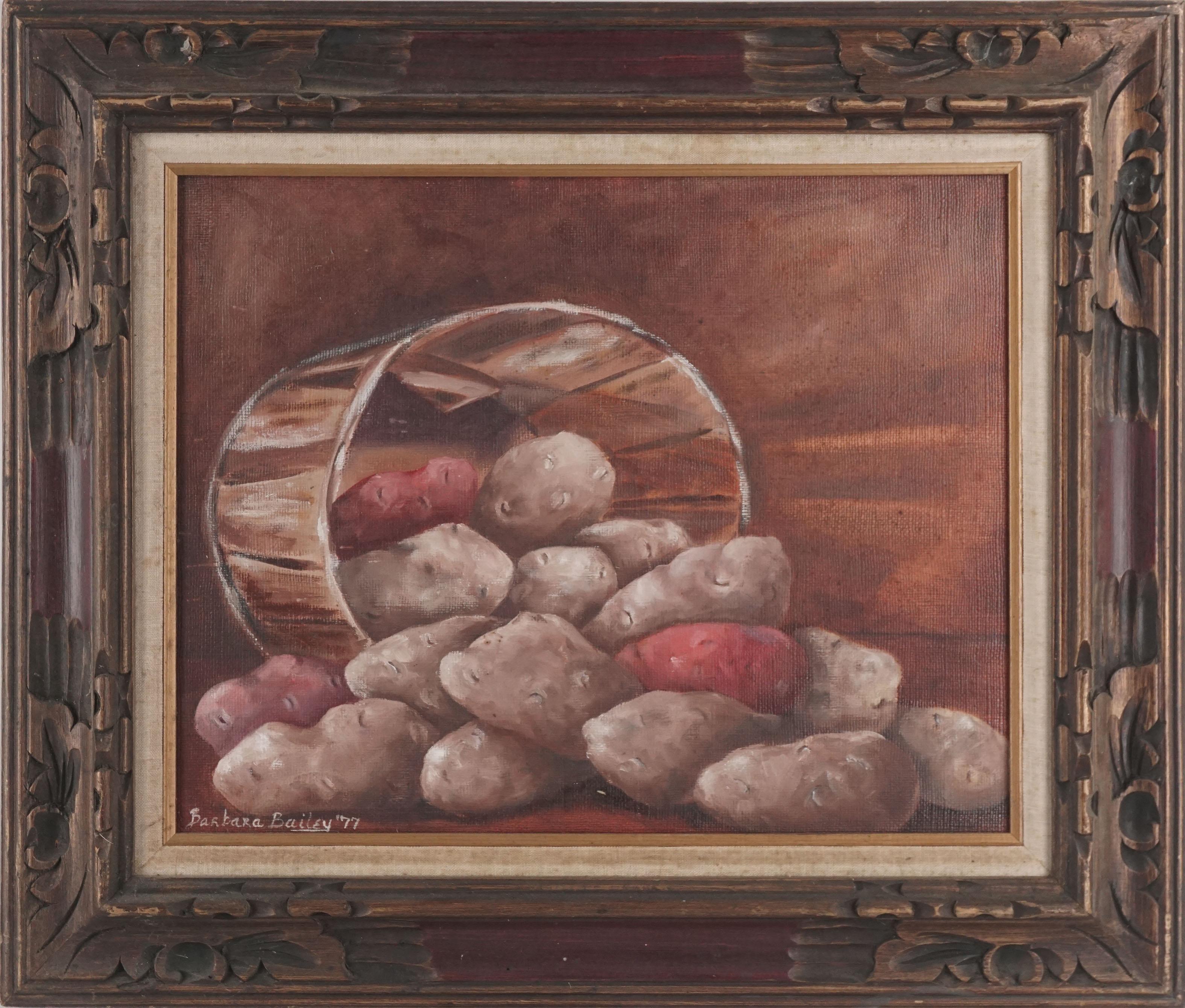 Barbara Arnold Bailey  Still-Life Painting - Vintage Idaho Potato Still Life