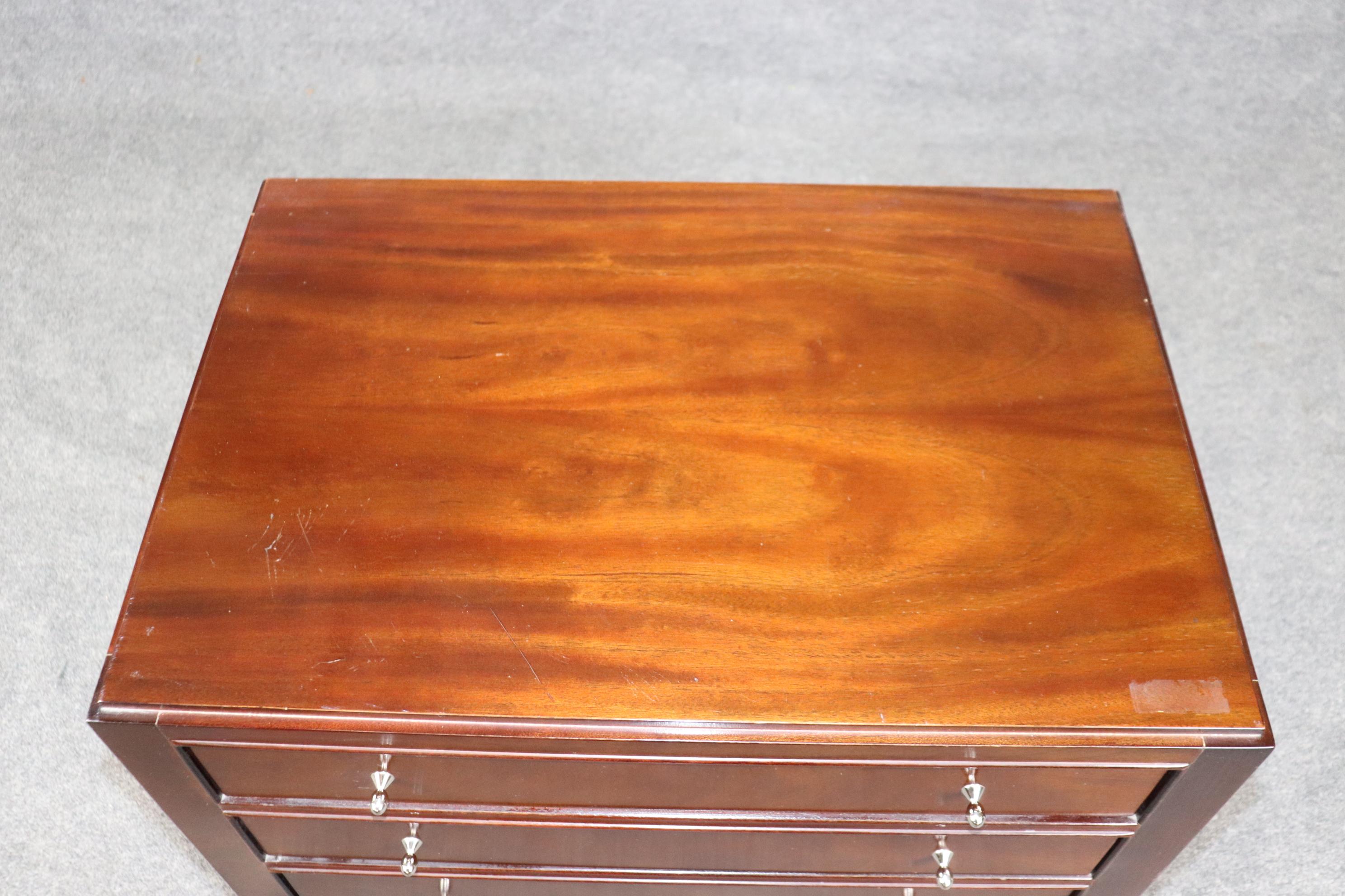 Late 20th Century Barbara Barry Art Deco Mahogany Commode Dresser By Baker Furniture Company