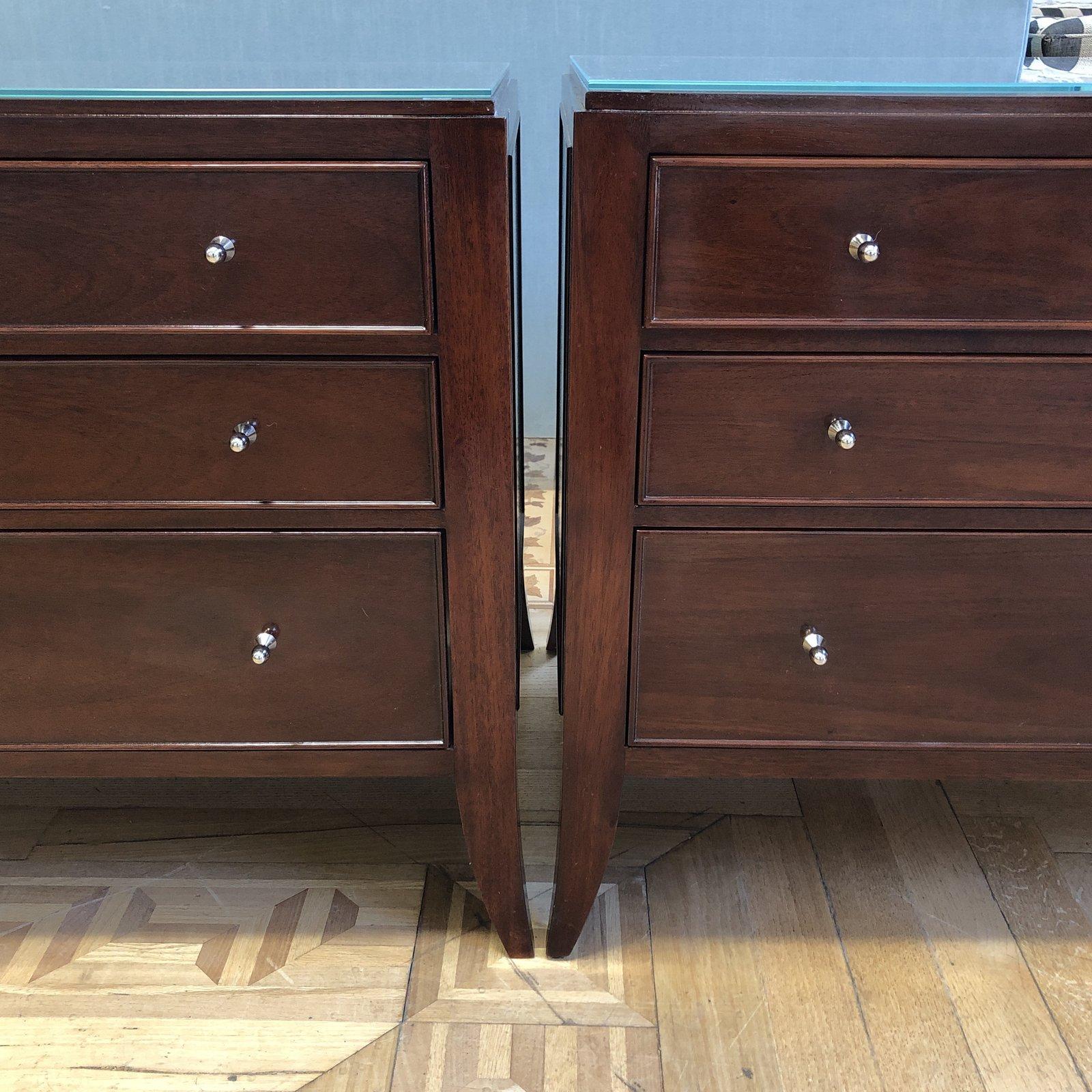 Pair of Barbara Barry Baker Furniture Bedside Chest In Good Condition In San Francisco, CA