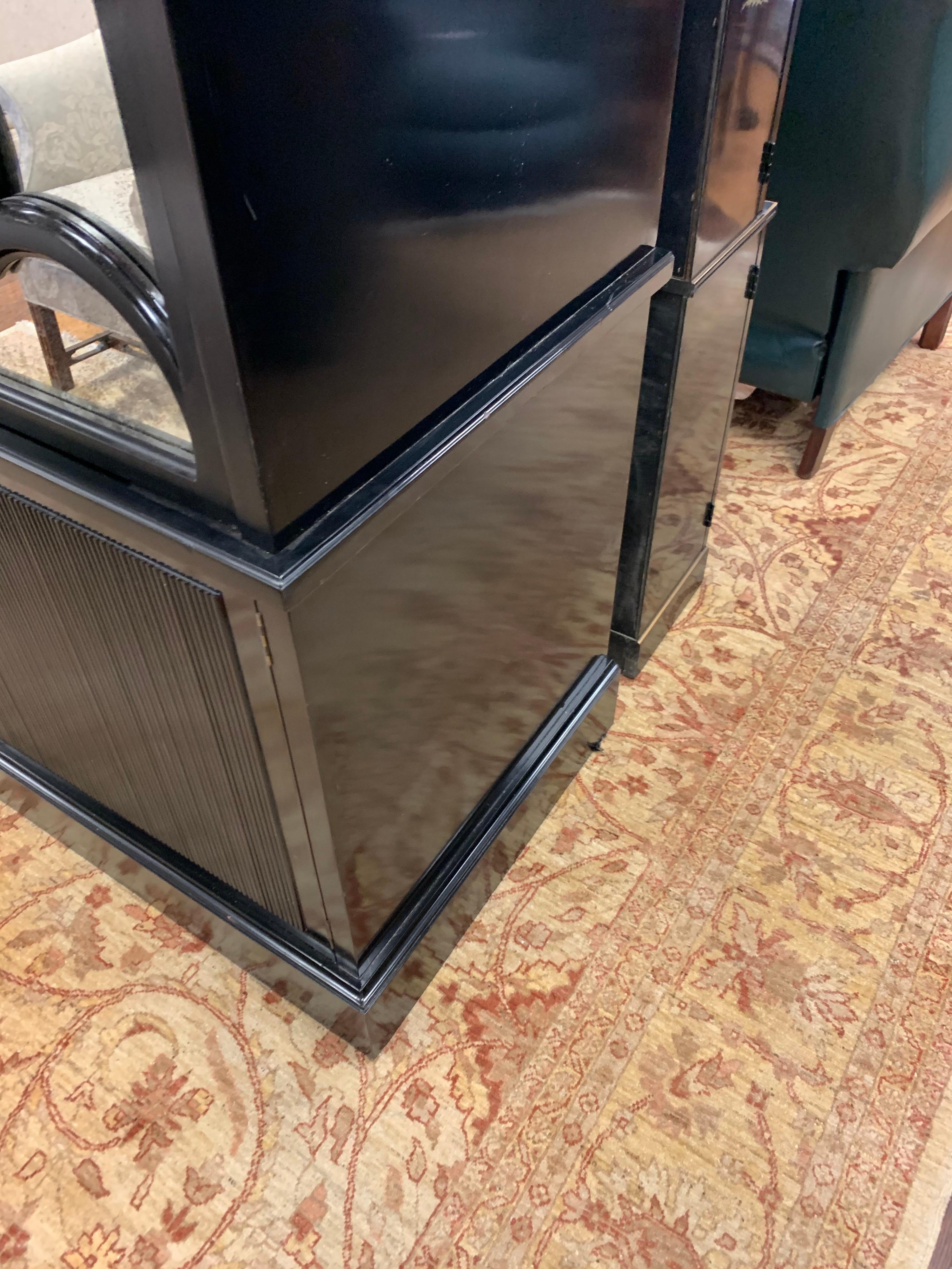 Barbara Barry Baker Furniture Entertainment Center Mirrored Cabinet Armoire 3