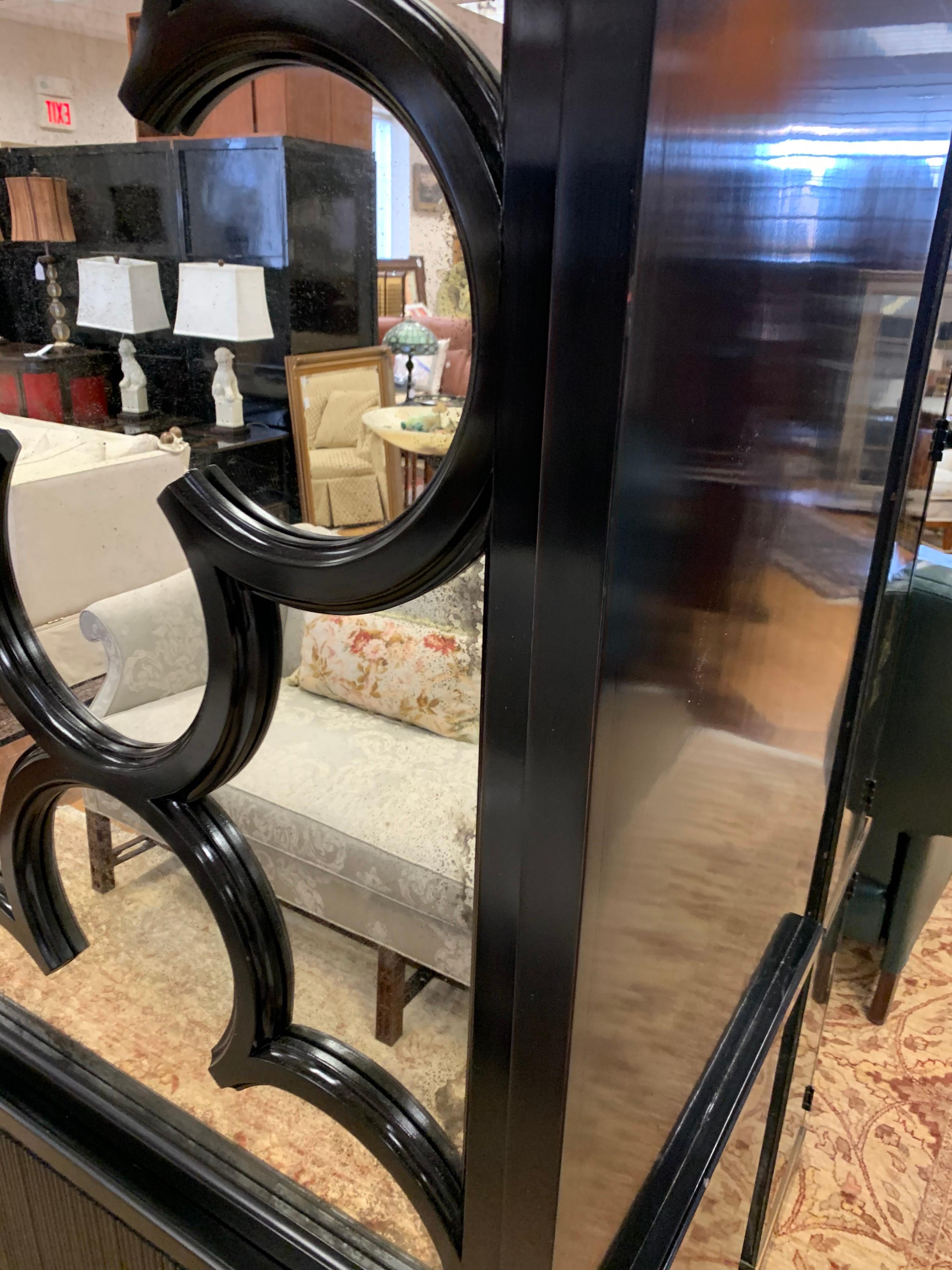 Barbara Barry Baker Furniture Entertainment Center Mirrored Cabinet Armoire 1