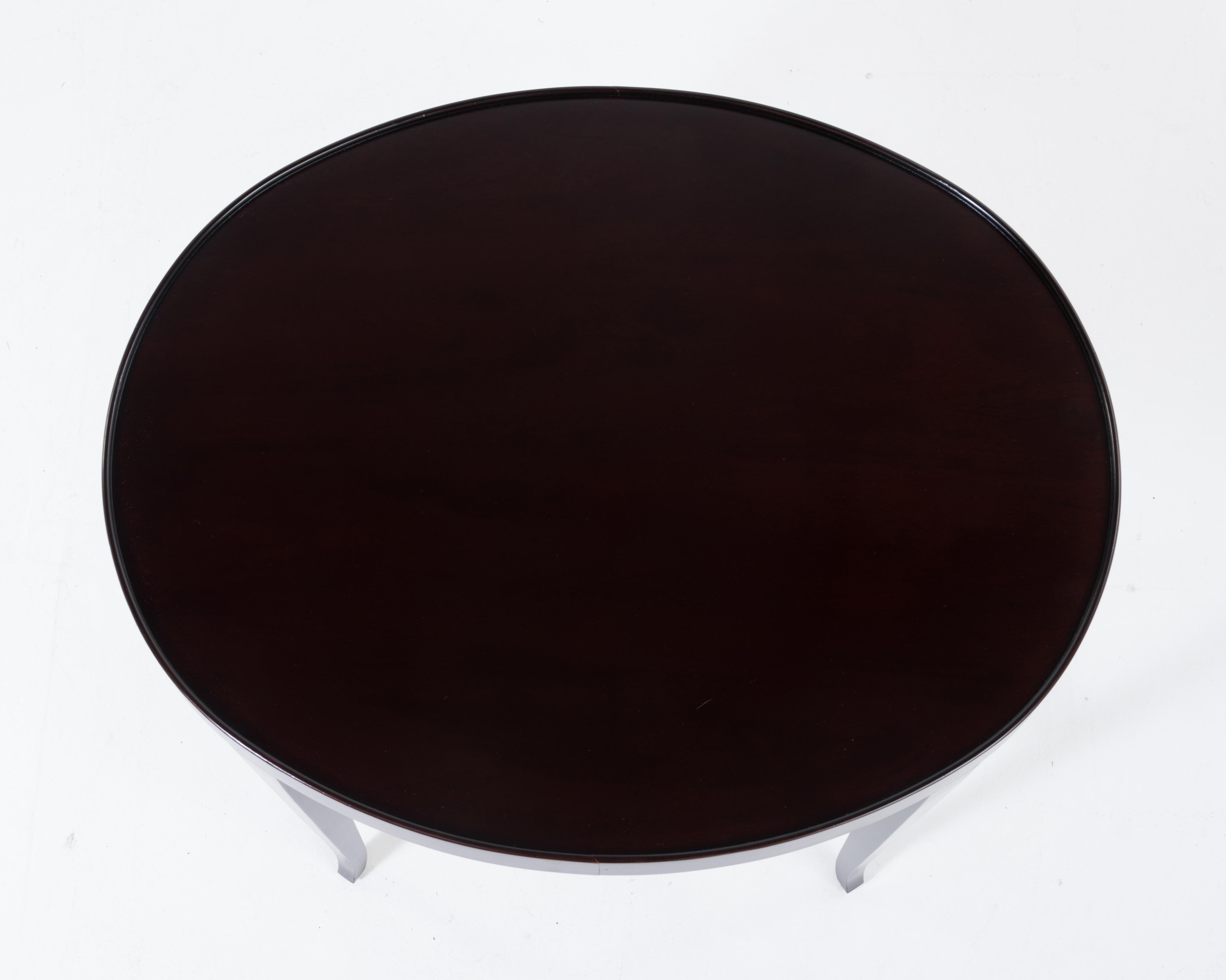 Late 20th Century Barbara Barry Baker Oval Occasional Side End Table