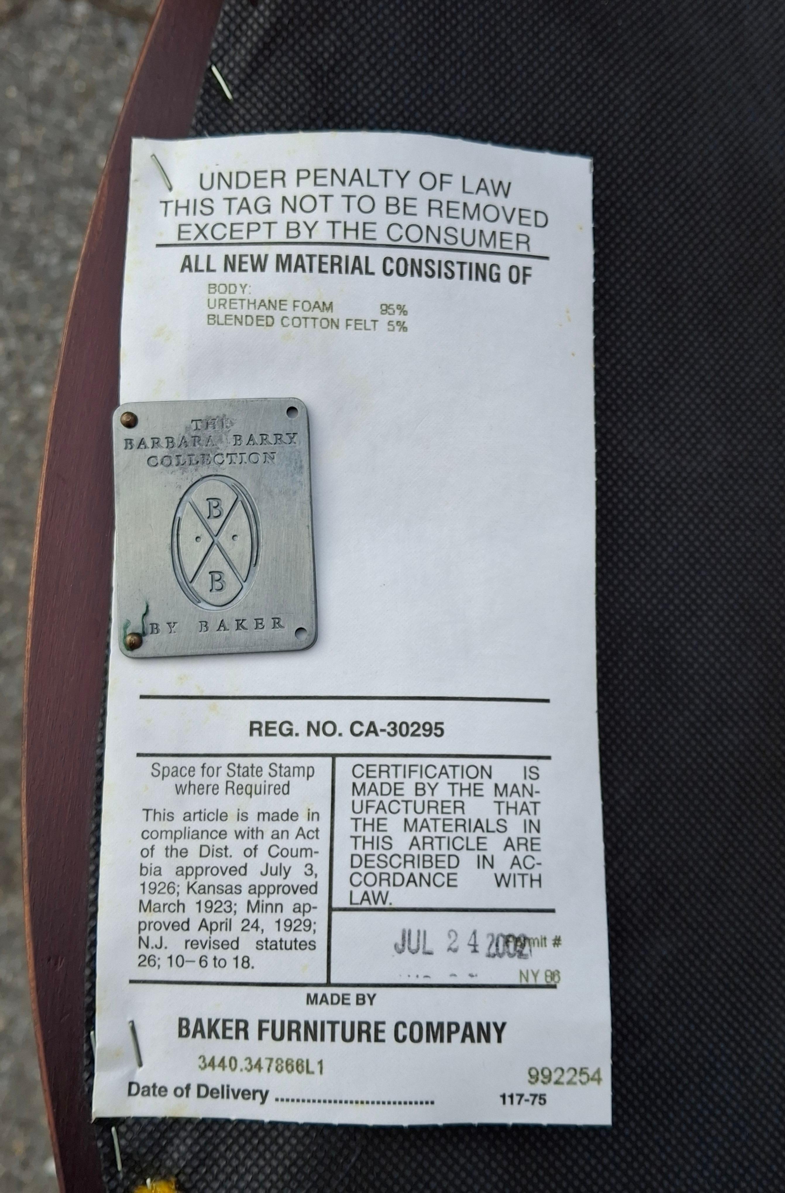 Collection Barry pour Baker Furniture Chaise d'appoint ovale à dossier en X pour salle à manger en vente 9