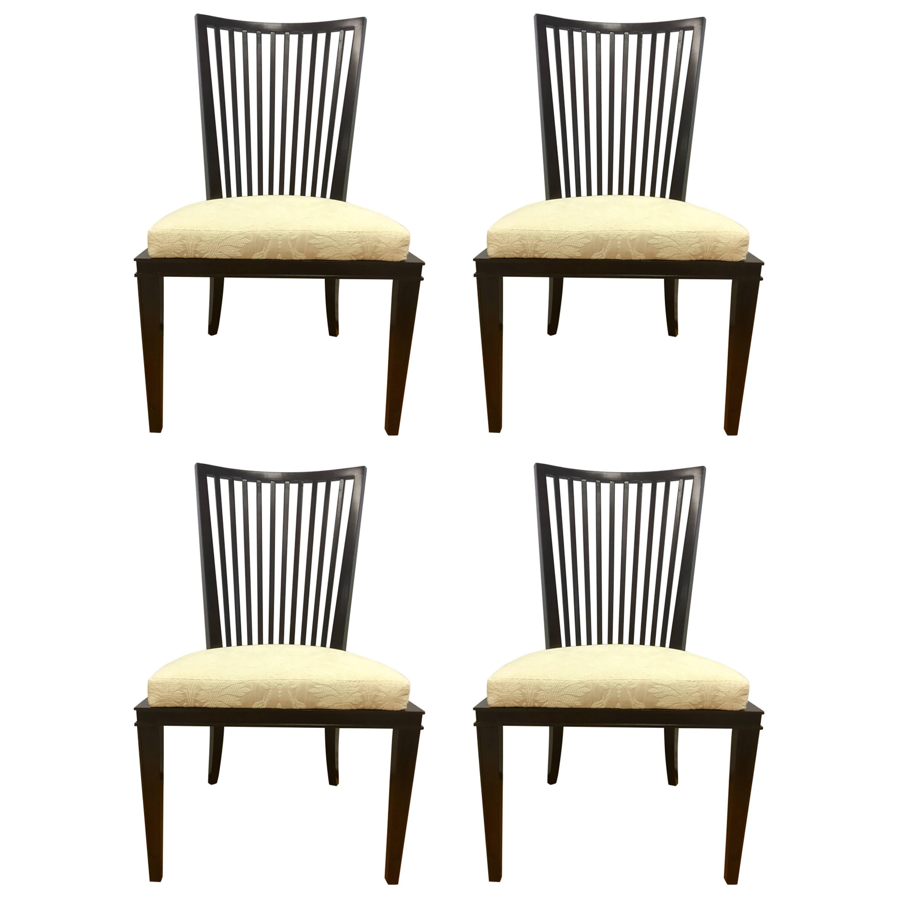 Barbara Barry Collection for Baker Furniture Set of Four Dining Room Chairs