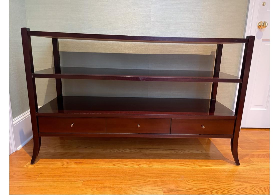 Contemporary Barbara Barry Collection For Baker Mahogany Console Table