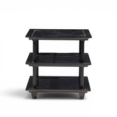 Barbara Barry Contemporary American Three Tiered Mahogany End Table