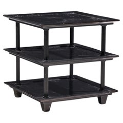 Barbara Barry Contemporary American Three Tiered Mahogany End Table