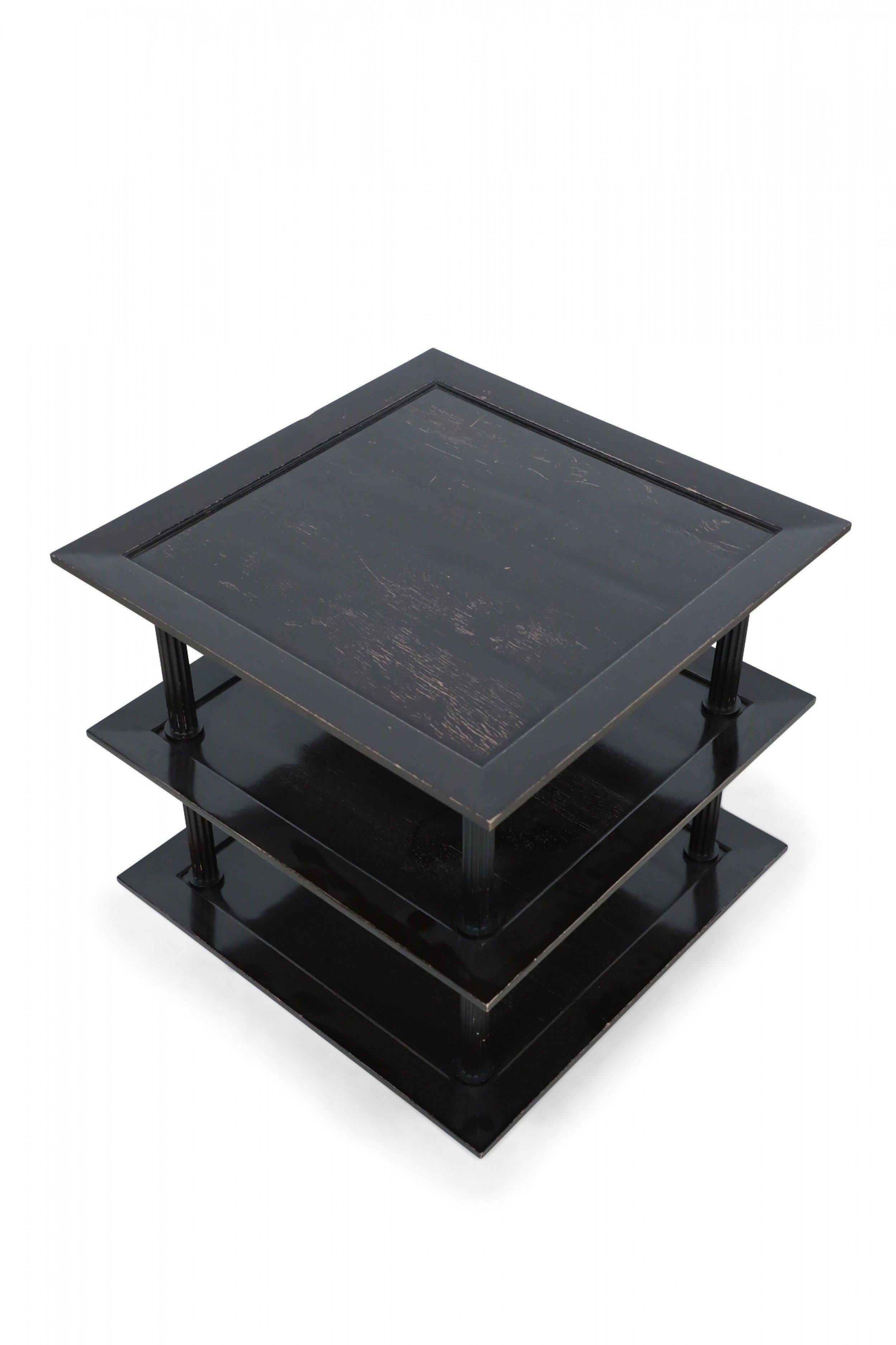20th Century Barbara Barry Contemporary American Three Tiered Mahogany Table For Sale