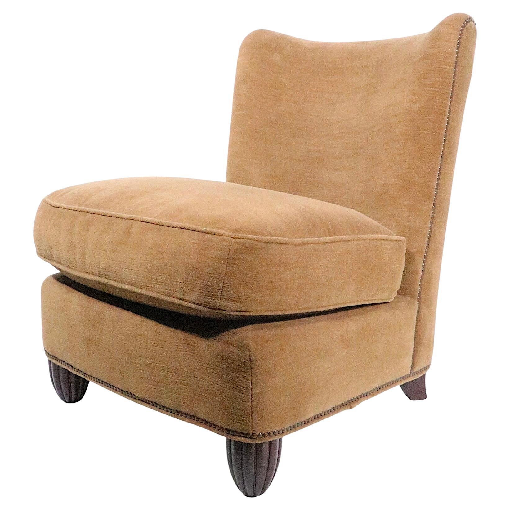 Barbara Barry for Baker Art Deco Slipper Chair