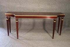 Barbara Barry for Baker Art Deco Style Solid Mahogany Gilded Console Sofa Table