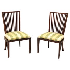 Barbara Barry for Baker Contemporary Mahogany Dining Side Chairs, Pair B